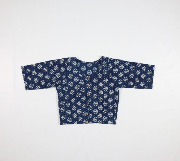 Navy Floral Crop Top