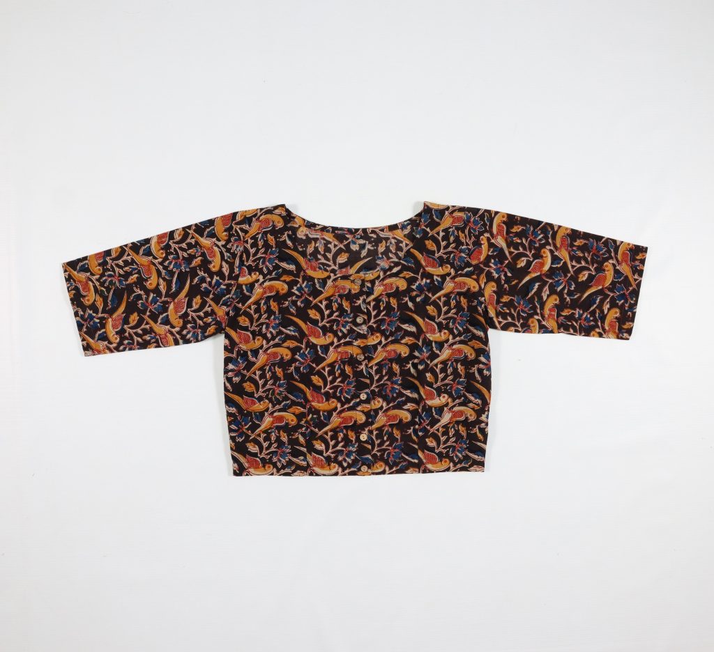 Brown & Yellow Crop Top