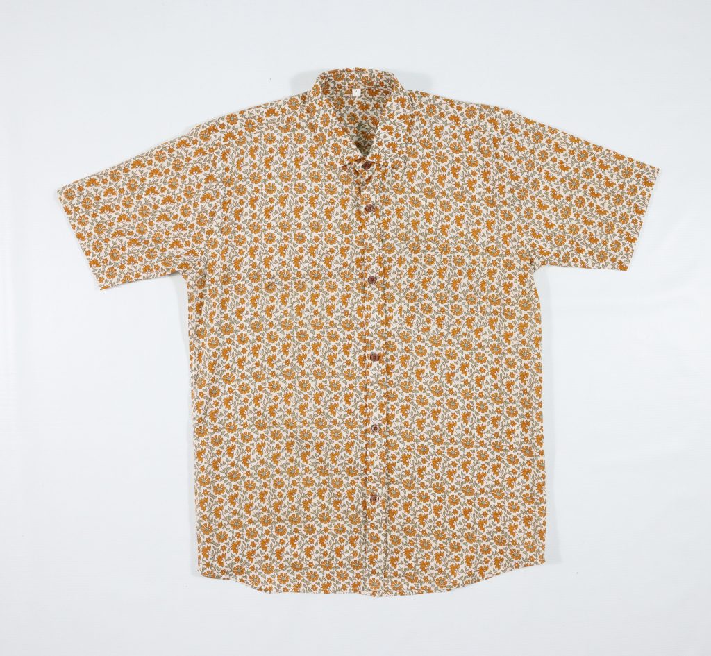 Golden Yellow Floral Shirt