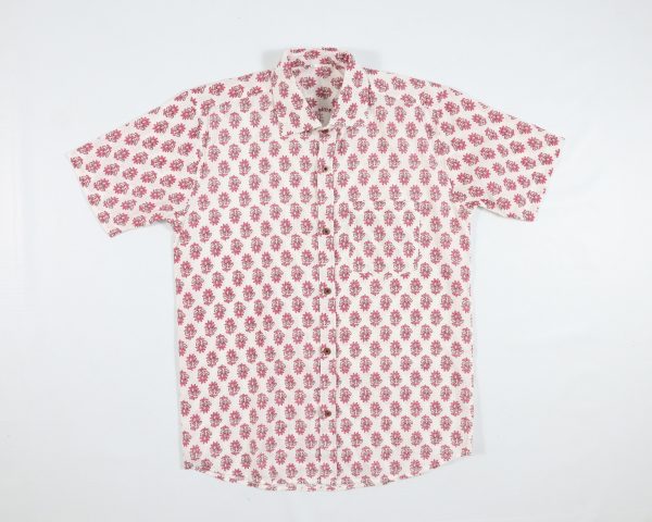 White & Pink Floral Shirt