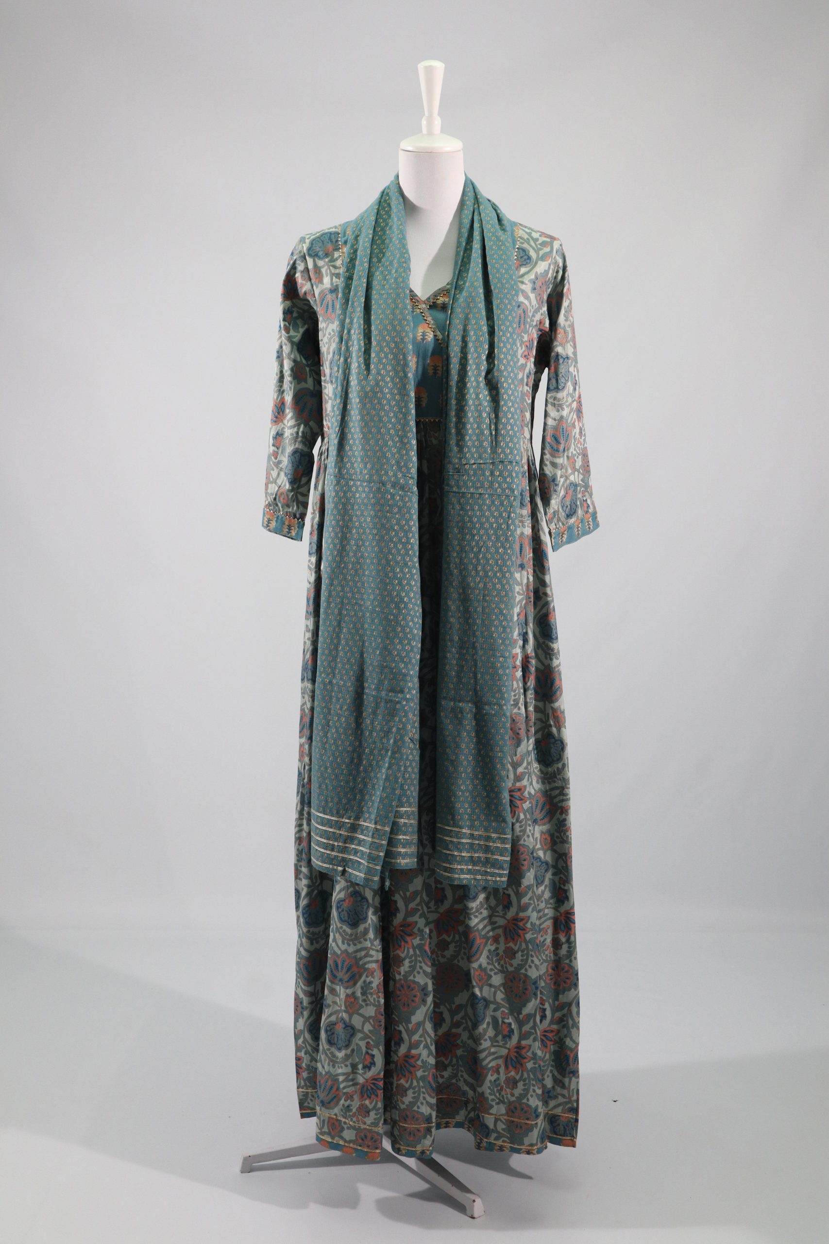 Grey Block Print Dress - Image 2